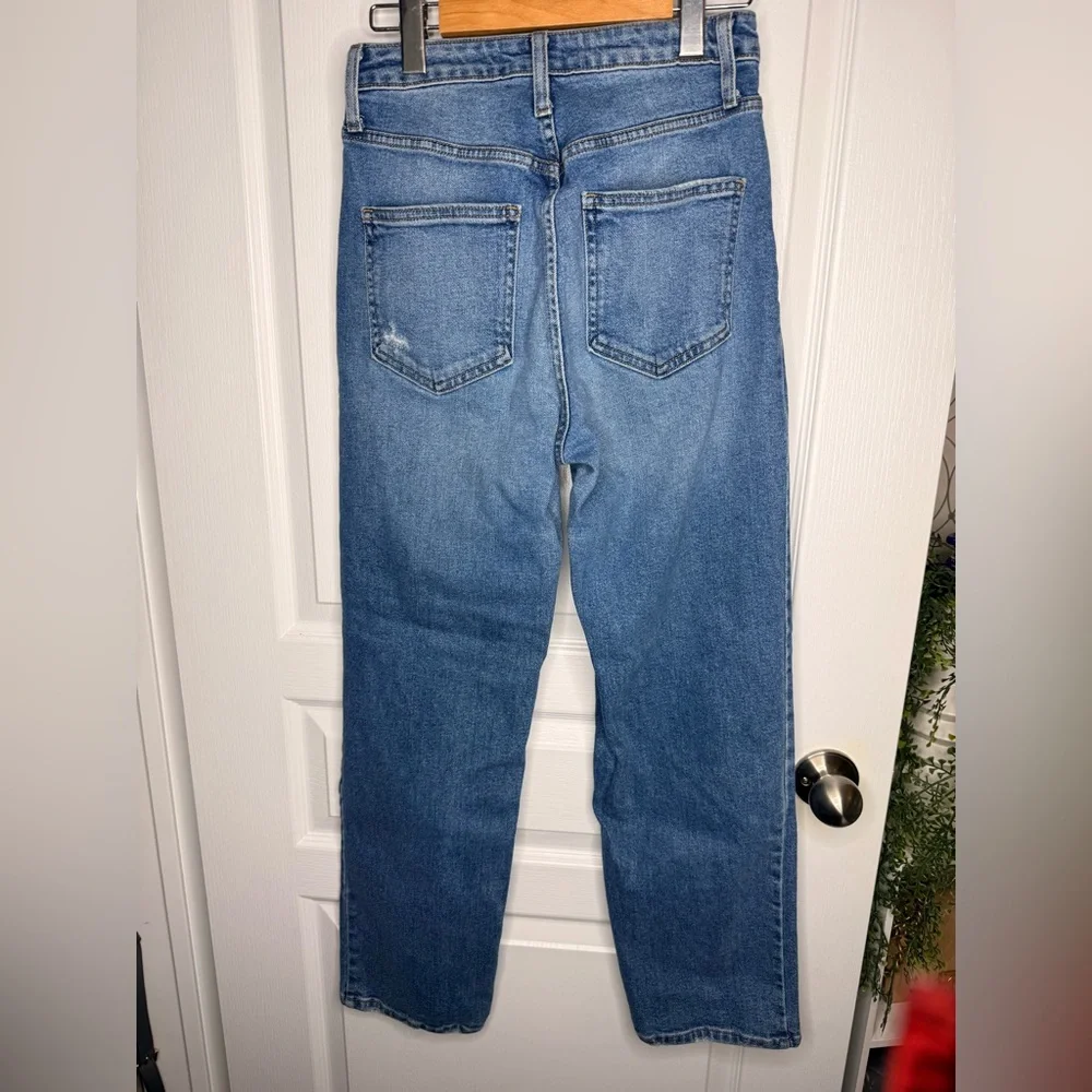 Just Black Straight Leg Blue Jeans with Distressed Knees, 26 - Picture 5 of 11